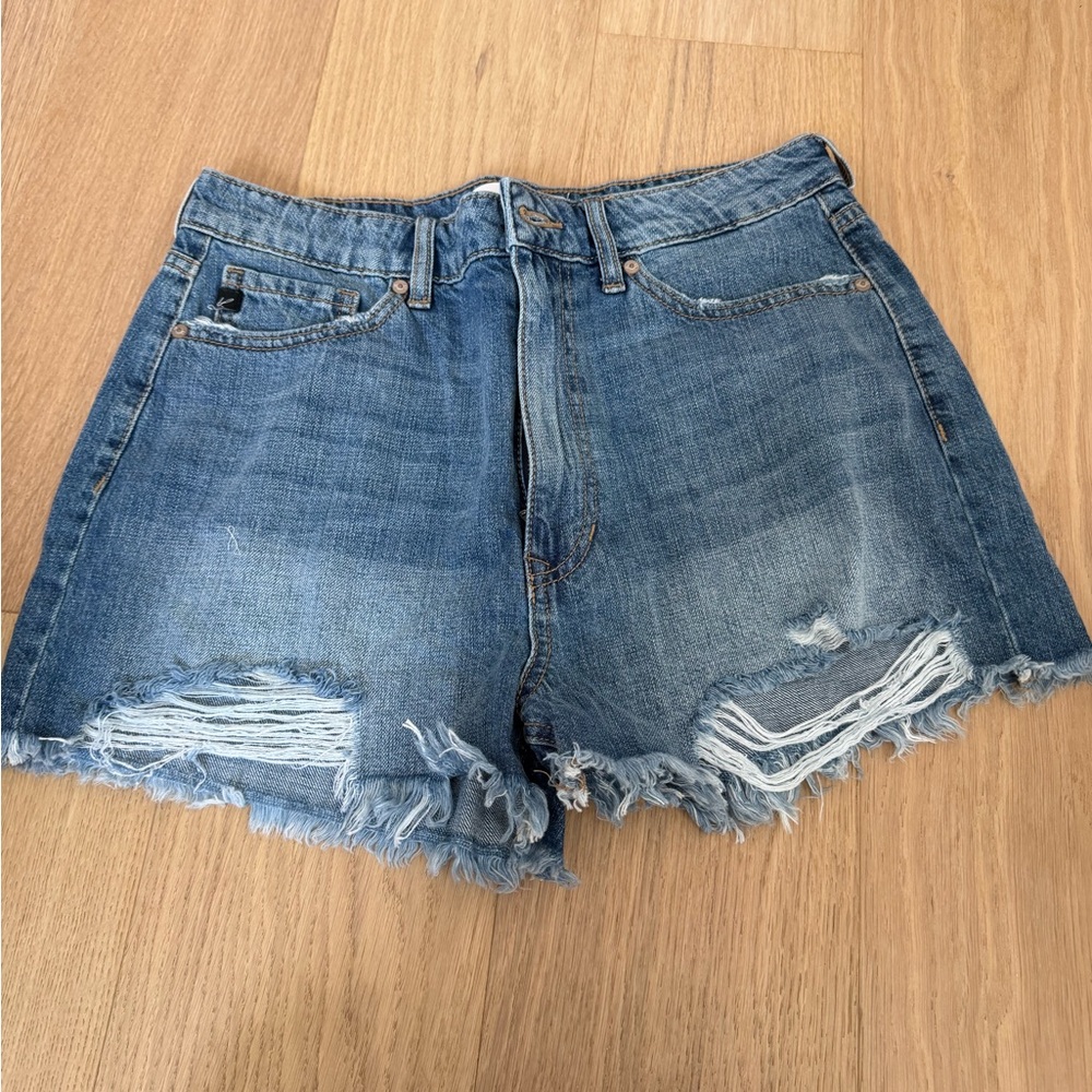 Vici Classic Blue Distressed Jean Shorts